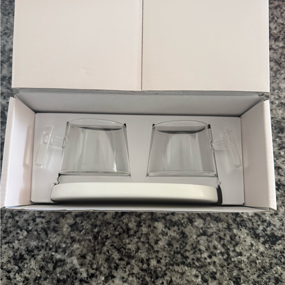 PURE OVER Clear Glass Espresso Cups Set